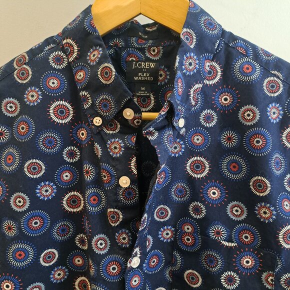 J. Crew Men's Medium Flex Washed Slim Fit Short Sleeve Shirt Style #BG955 - Picture 4 of 13